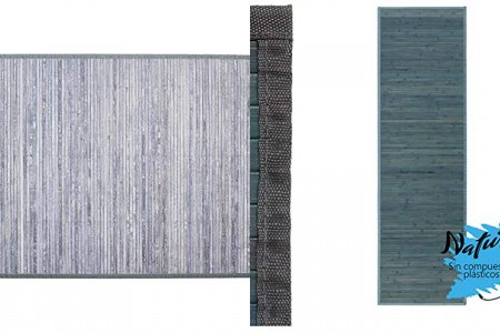 Alfombra bambú gris