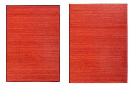 Alfombra bambú roja