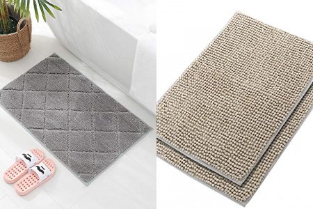 Alfombra baño gris