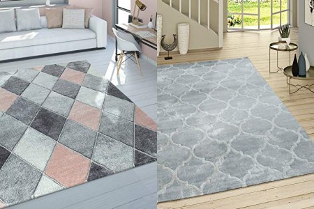 Alfombra gris pelo corto