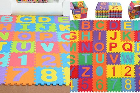 Alfombra puzzle letras