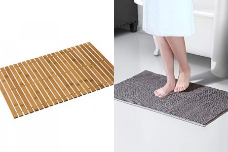 Alfombra baño bambú