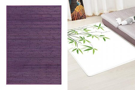 Alfombra de bambú de 120x180 lila