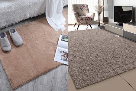 Alfombra dormitorio beige