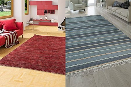 Alfombra kilim azul