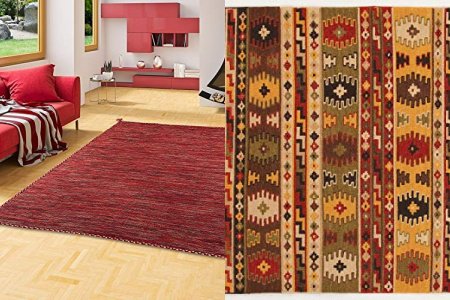 Alfombra kilim roja