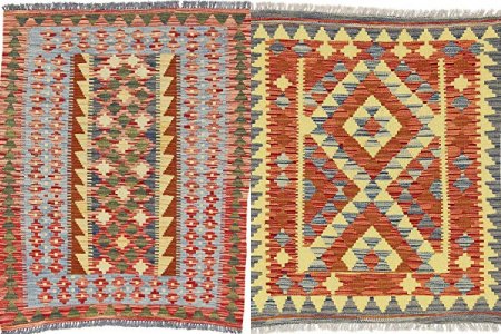 Alfombra kilim rosa