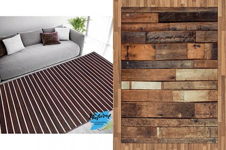 Alfombra madera comedor