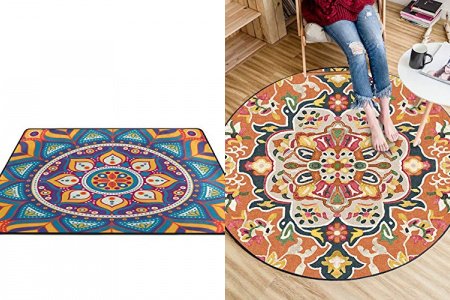 Alfombra mandala dormitorio