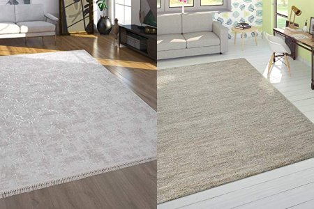 Alfombra pelo corto beige