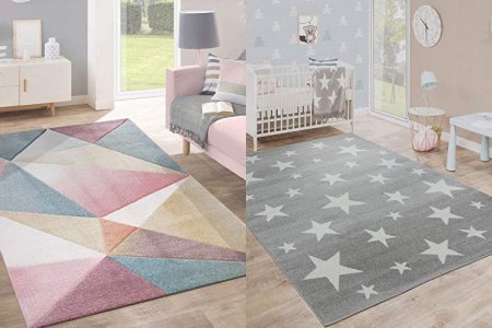 Alfombra pelo corto gris claro