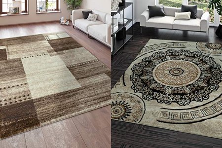 Alfombra pelo corto marrón