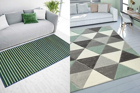 Alfombra verde comedor